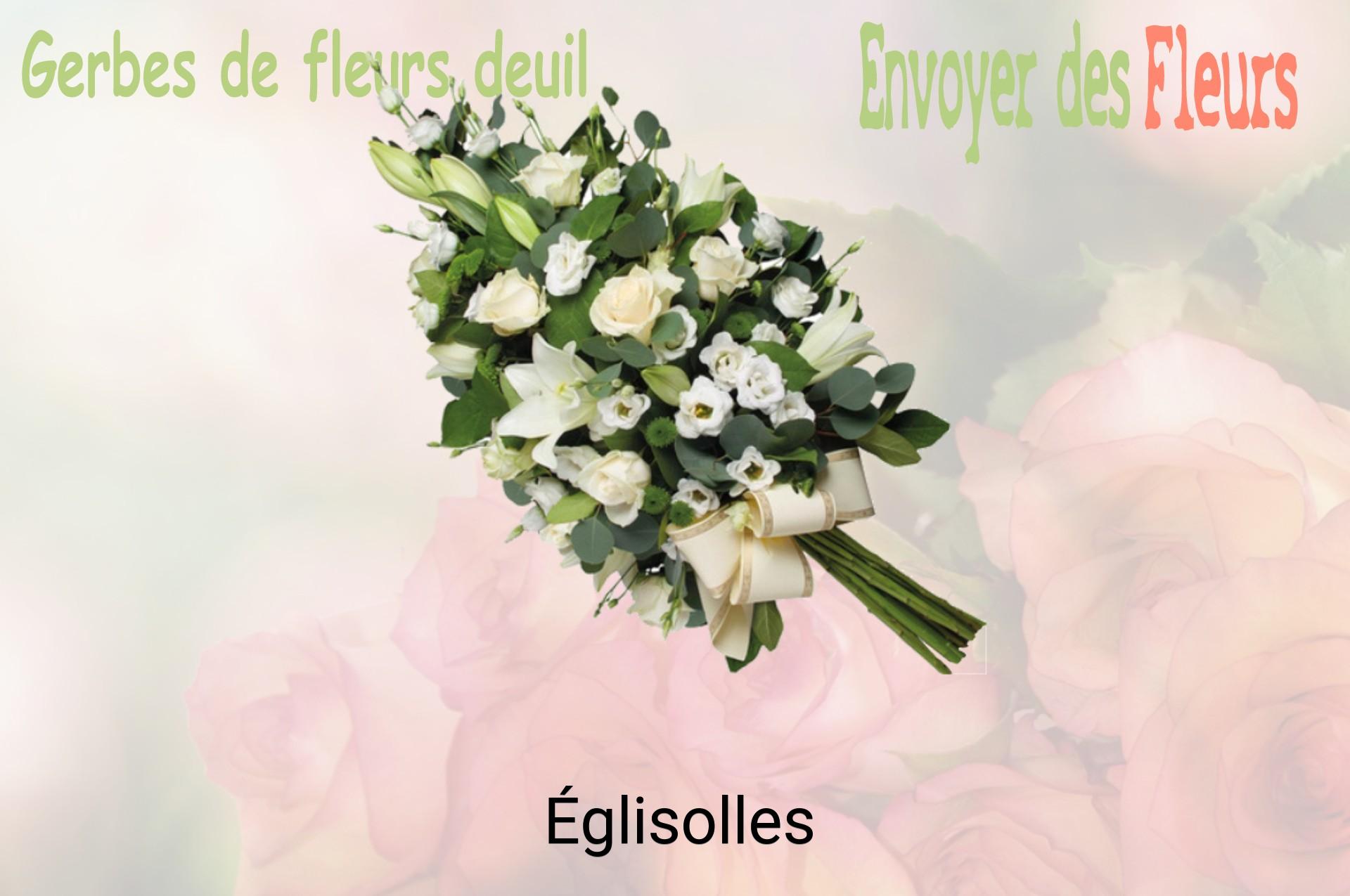 Gerbe de fleurs de deuil livrée à Églisolles